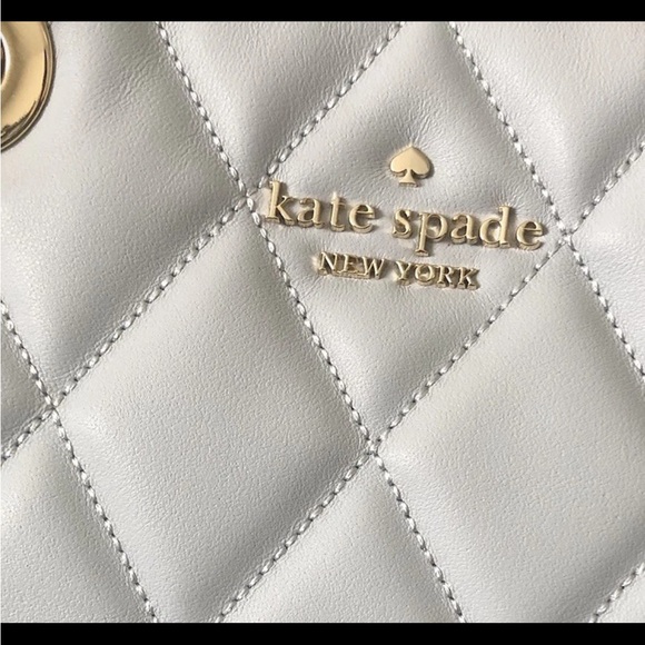 Kate Spade Carey Small Quilted Sullivan Satchel Meringue Off White NWT - Picture 8 of 16